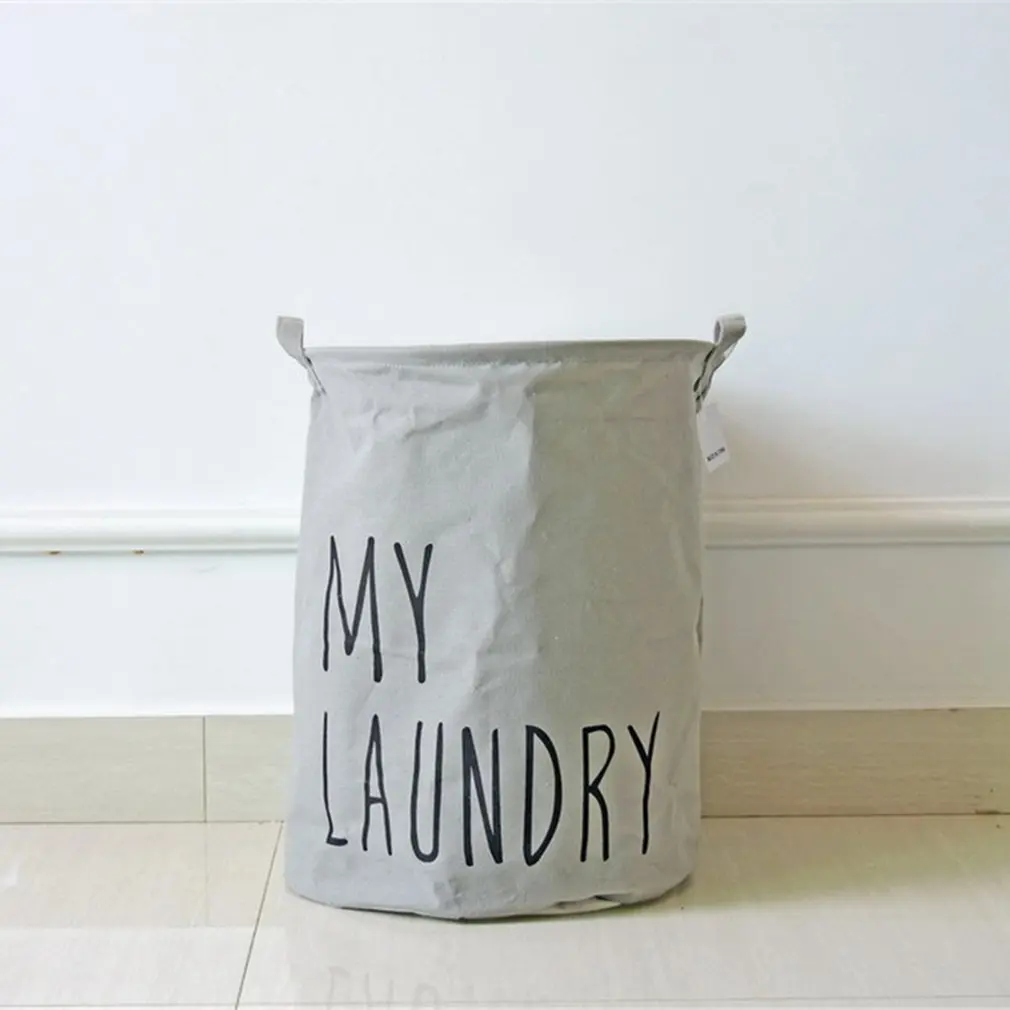My Lundry Cotton And Linen Storage Bucket Clean Bucket Household Home For Homeuse Bag Case Kep Bathroom - Цвет: Серый