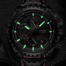 2019 Новые Мужские автоматические механические модные спортивные часы от бренда BOYZHE мужские светящиеся военные водонепроницаемые часы