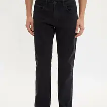 Дефакто модные черные джинсовые брюки для мужчин эластичные джинсы мужские повседневные свободные Простые Длинные брюки для мужчин s осень зима-L6731AZ19AU