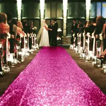 2FTX15FT Свадебный проходной дорожка ярко-розовые блестящие Carpert Runners Sequin прохода ковер Свадебная церемония Decor-M1024