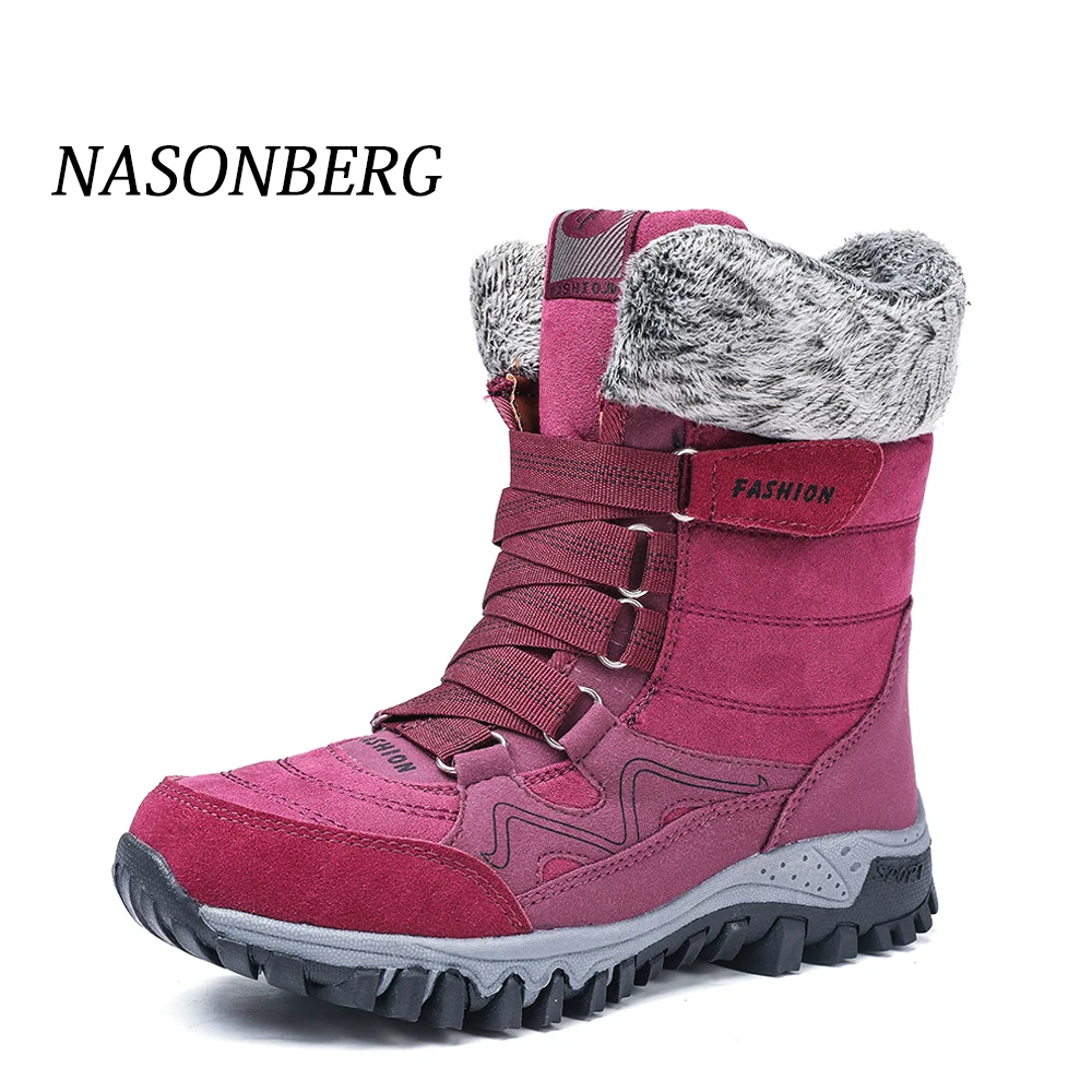 NASONBERG/Женские Ботинки Зимняя обувь женские зимние ботинки теплые на платформе с