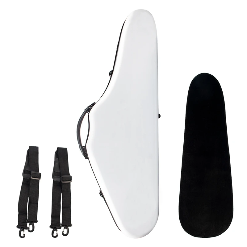 4/4 Full Size Triangular Shape Violin Hard Case Bag Professional Parts Frosted with Carry Handle Straps 4/4 Full Size Triangular Shape Violin Hard Case Bag Professional Parts Frosted with Carry Handle Straps