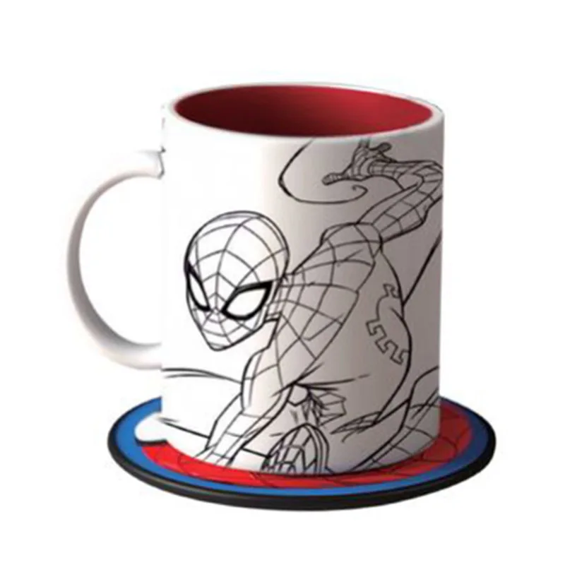 Disney кружка Marvel Мстители 4 креативная керамическая кружка подарки 520 мл кофейная кружка офисные молочные стаканы Человек-паук ретро стекло для воды