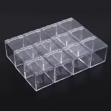12 шт прозрачная коробка для хранения еды для перекуса Контейнер Чехол для свадебной вечеринки макияж коробка для хранения ювелирных изделий банка для конфет