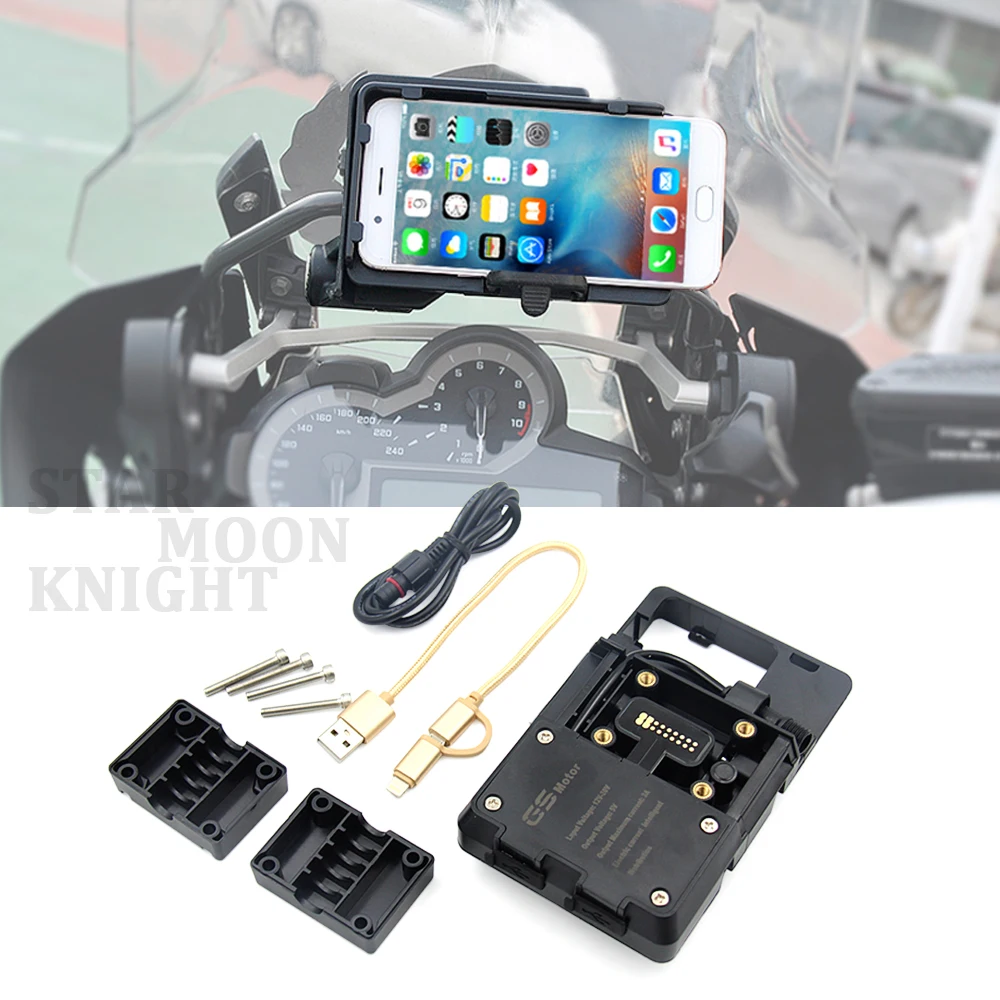 

Motorcycle navigation bracket For BMW R1200GS R 1200 GS handheld gps navigator usb charger Phone Navigation holder