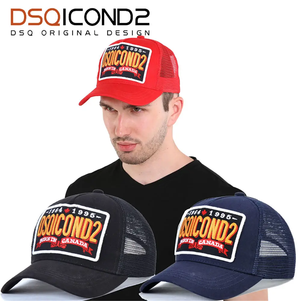 

DSQICOND2 Cap Men Hat Mesh Baseball Caps Letters Customer Design Women High Quality Cotton Embroidery Hip Hop Trucker Dad Hat