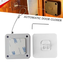 Punch livre automático sensor porta mais perto fechar automaticamente para todas as portas sem perfuração elástico