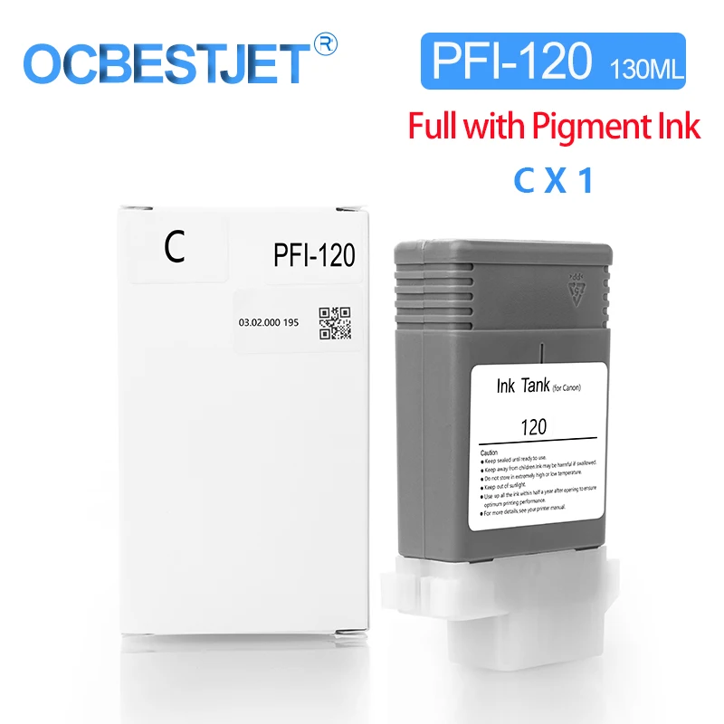 Ocbestjet Pfi120 Pfi120 Cartuchos de Tinta Compatíveis para Canon Tm200 Tm205 Tm300 Tm305 Tm200 205 300 305 com Tinta Pigmentada - Imagem 5