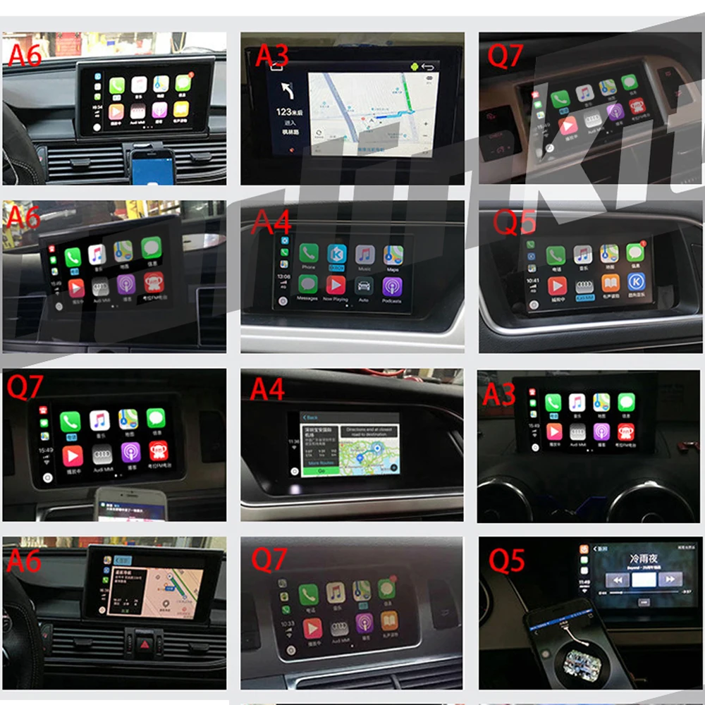 Carlinkit Декодер Беспроводной CarPlay Android авто для AUDI A3 Q2 MMI 3G + Мультимедиа AirPlay