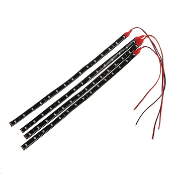 

4 30cm 15 LED Flexible Car Auto Strip Neon Light Lamp Pink 12V