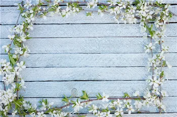 

SHUOZHIKE Vinyl Custom Photography Backdrops Prop Flower and Wood Planks theme Photo Studio Background M191110-07