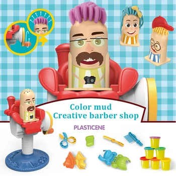 

Children Pretend Barber Game Toy Modeling Mud Toy Girl Play House Haircut Hair Stylist Toys Simulation Drama Props Kids Gifts