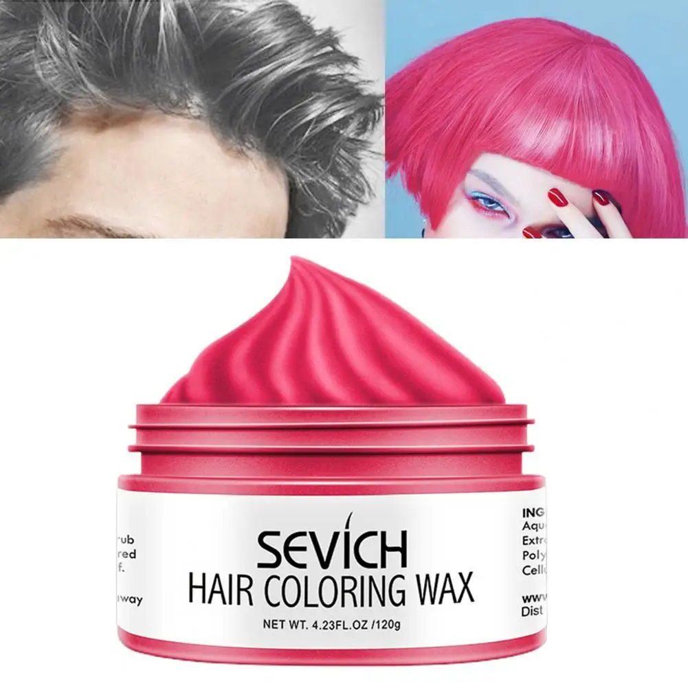120g Hair Color Wax Coloring Easily Longwear Hairstyle Tool Temporary Hair Color Wax for Party