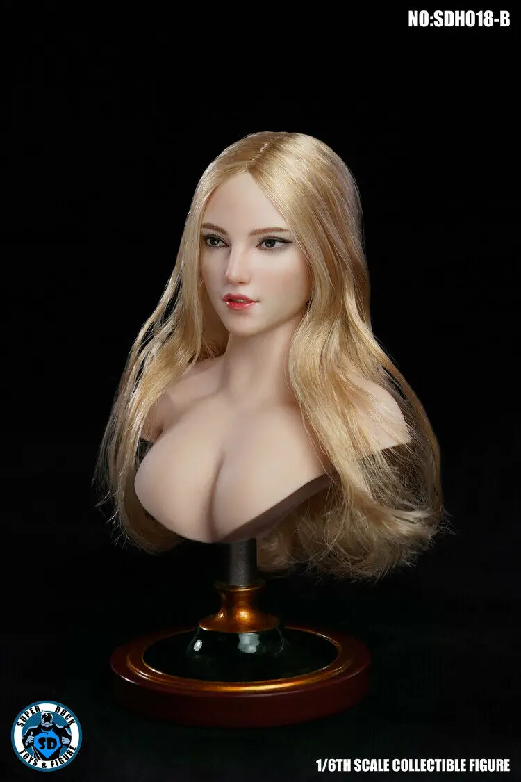 Супер утка 1/6 SDH018B красота бледная кожа девушка голова лепить женские длинные светлые волосы F 12 ''бледная фигура тела
