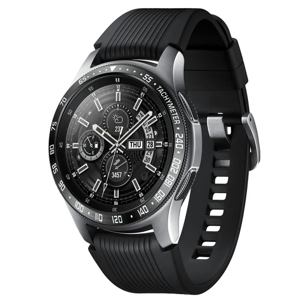 Умный чехол для часов для samsung Galaxy Watch 42 мм кольцо клеющаяся крышка против царапин металл