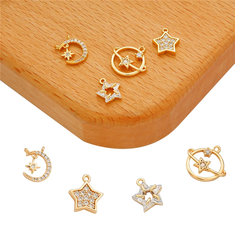 Gold Plated Charm Diy Pendant Gold Jewelry Pendant Finding 18k Gold Plated 1pc Aliexpress