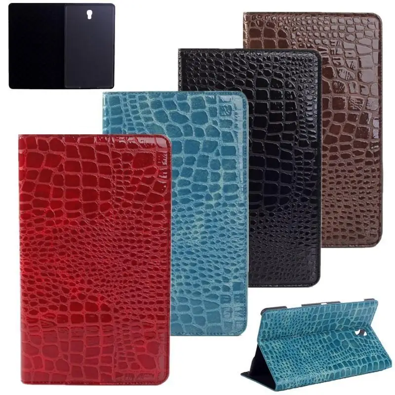 

Luxury Crocodile Pattern Flip Protective Stand Case For Samsung Galaxy Tab S 8.4 T700 T705 SM-T700 SM-T705 8.4" Tablet Case+Film
