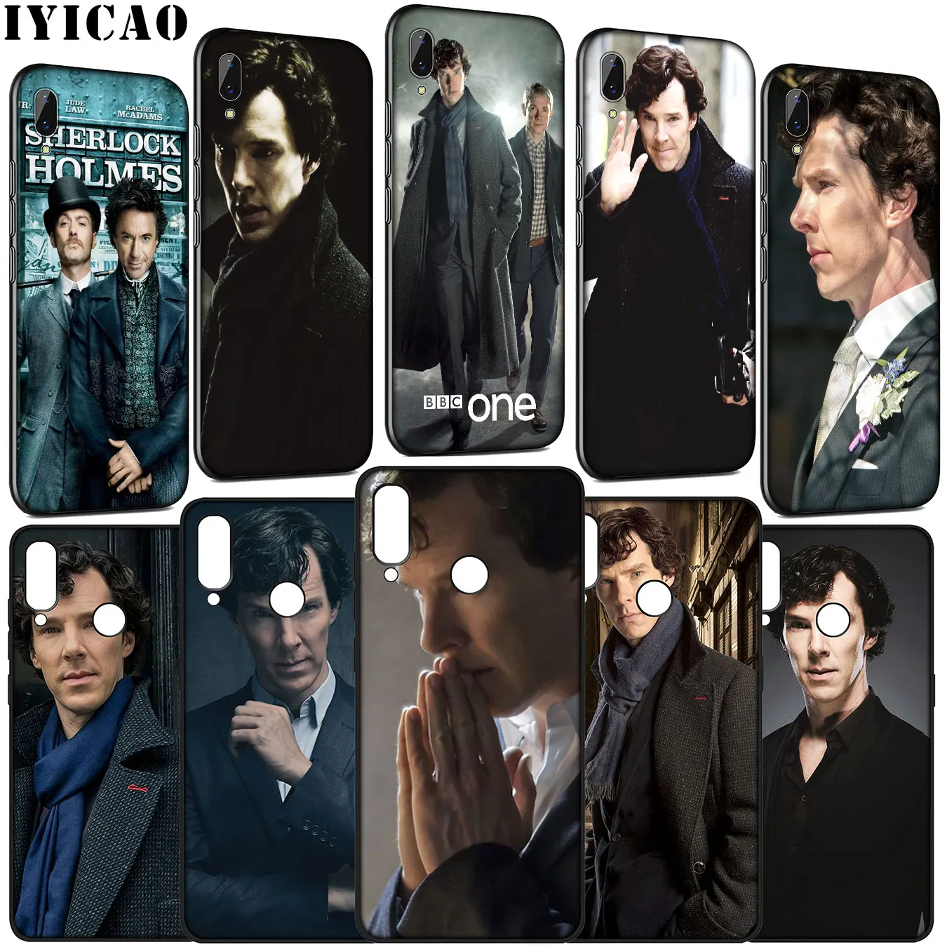 IYICAO Sherlock Holmes Soft Silicone Case for Huawei Y9 Y7 Y6 Prime 2019 Honor 20 10 9 9X 8C 8X 8 Lite 7C 7X 7A Pro |