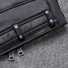 Mauroicardi Spring Black Pu Leather Motorcycle Jacket for Men Style Long Sleeve Zipper Pockets Mens Leather Jackets and Coats 6