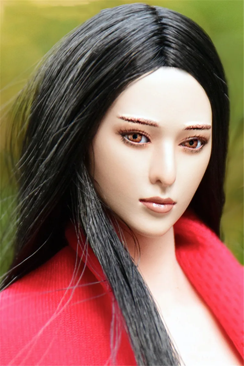 

1/6 Star Fan Bingbing Asian Beauty Headplay Model WLS004. Elsa Head Sculpt with movable eyesfor 12" Figure body