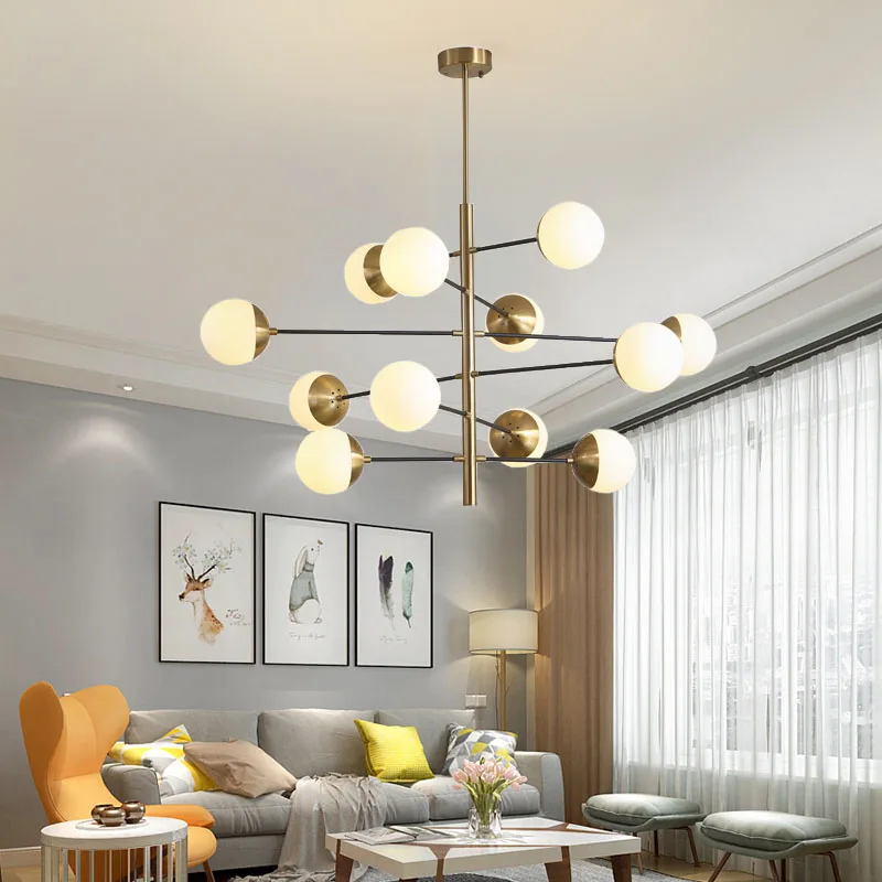 TRAZOS Led Pendant Lights Gold Haning Lamp Nordic Ball Pandant Lamp For Bedroom Dining room Living room Lighting  Bar Loft Light