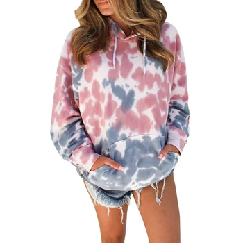

Women's Long Sleeve Drawstring Autumn Hooded Pullover Women Sweatshirts Hoodies Woman Streetwear Tops Casual Top