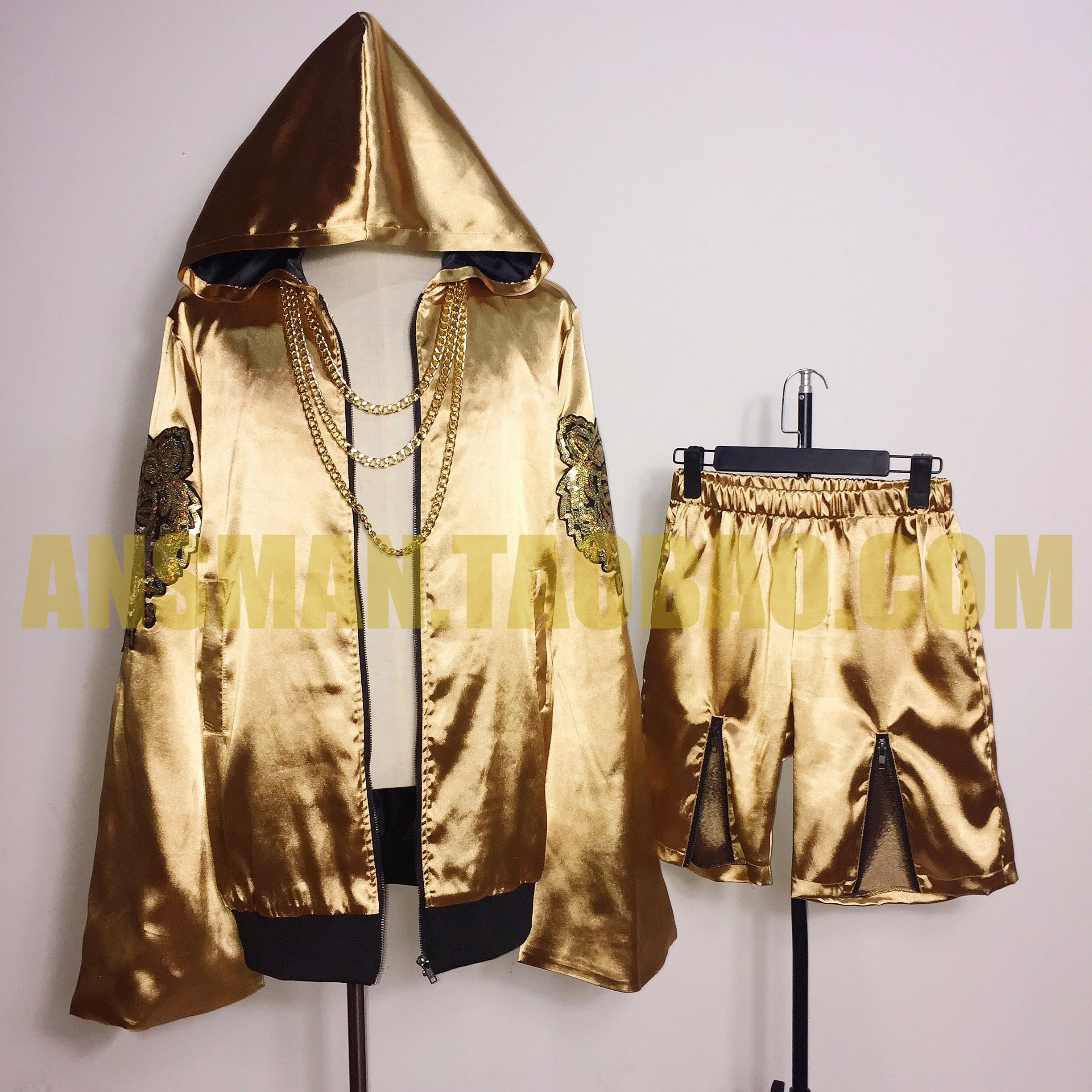 

Костюм для бара, ночного клуба, певицы, DJ DS, GOGO вечерние, Золотая броня, бейсбольная форма в стиле хип-хоп, костюм