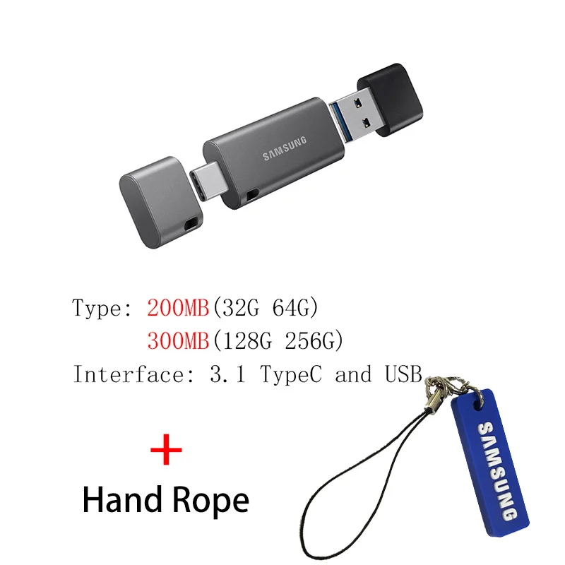 USB флеш-накопитель SAMSUNG type C OTG 64, 128 ГБ, флеш-накопитель 128 ГБ, 64 ГБ, 32 ГБ, 256 ГБ, флеш-накопитель 3,1, USB флешка, диск на ключ, память для телефона - Color: DB AA
