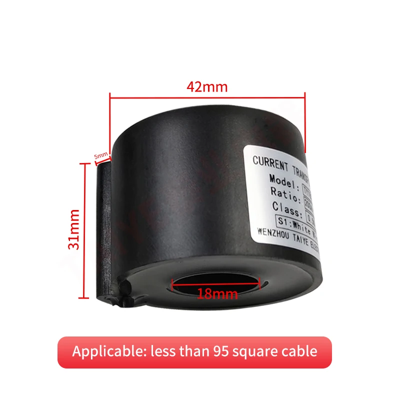 Clamp current transformer toroidal current transformer KCT18 50A 75A 100A 150A 200A Din Rail CT sensor Clamp current transformer toroidal current transformer KCT18 50A 75A 100A 150A 200A Din Rail CT sensor