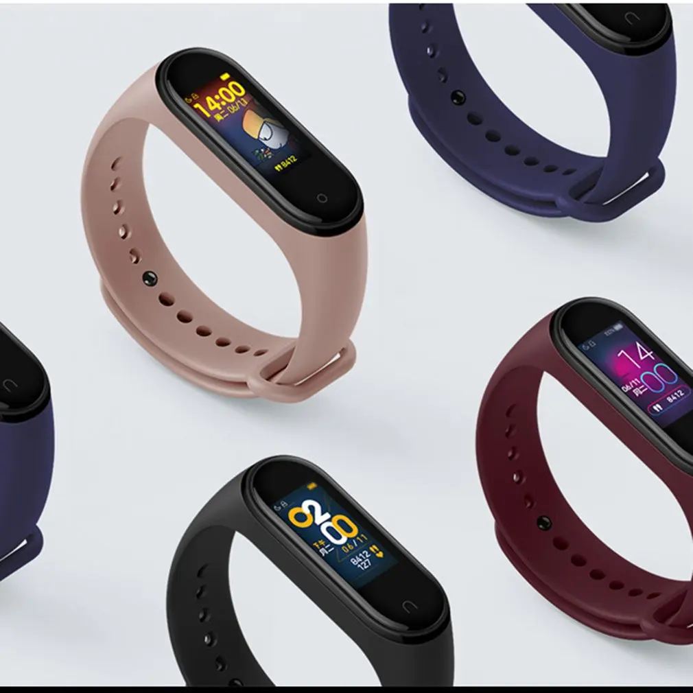 Xiaomi mi Band 4 четыре поколения Смарт спортивные часы многофункциональный браслет водонепроницаемый Бег вызов Re mi nder шагомер