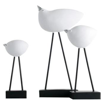 

Resin Birds Figurines Home Decor Funny Livingroom Statue Decoration Modern Simple Miniatures Accessories House Crafts