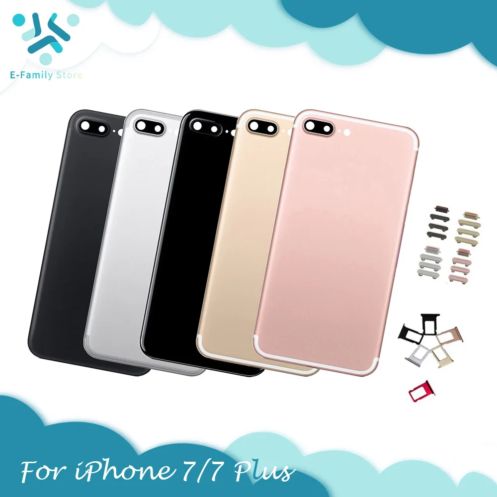 

For iPhone 7 & 7 Plus Housing Middle Chassis Frame Back Door Battery Cover Case With Sim Card iMEi Battery Cover Replacement
