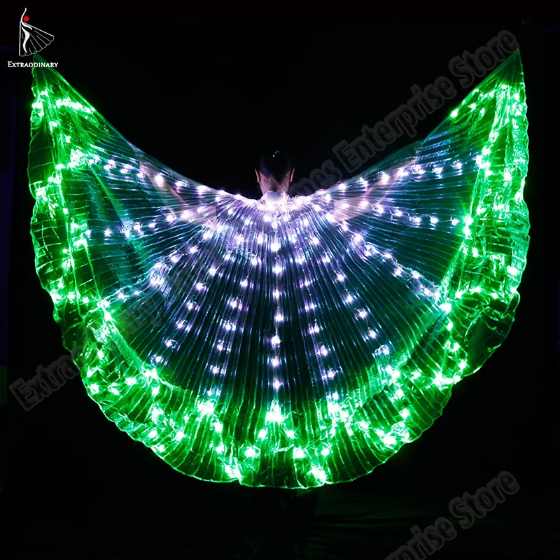 

New Wing Isis Sticks Adult Led Multicolor Accessories lamp Props 360 Degrees Angle LED Wing Butterfly Christmas Performance