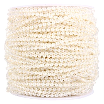 

Faux Pearl Beads String Fishing Line Chain Wedding Flower Garland Decor Craft