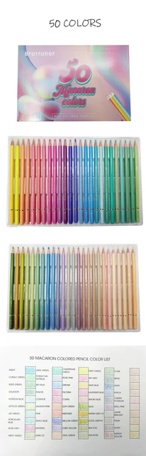 Andstal Macaron 72/50 Colors Professional Color Pencil Pastel Drawing  Colored Pencils Kids Art School Supplies Brutfuner - AliExpress