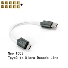 Ddhifi tudo-novo atualizado tc03 tipo-c para micro linha de decodificação usb para conectar seu smartphone/computador com micro dac/dap/amplificador