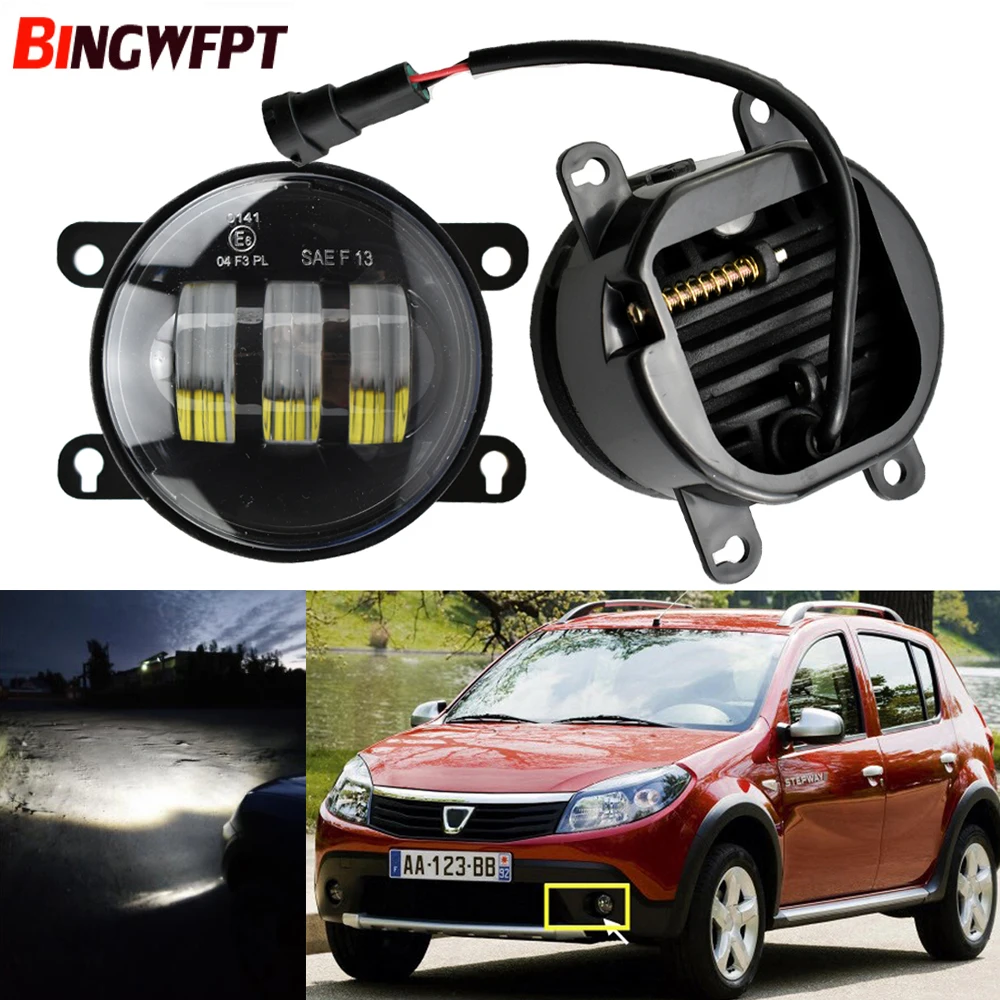 2 шт. светодиодсветодиодный Противотуманные фары для Renault Duster Sandero Megane 2/3 Fluence Koleos