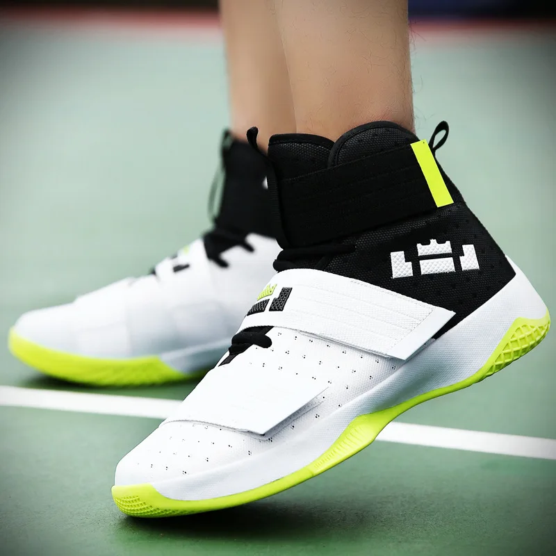 

New Man'shoes Couple Basketball Sneakers Wear Rubber Outsole Shock Shoes Students Breathable No-slip Shoes