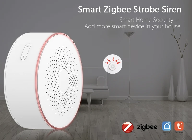 95db, sirene de conexão multifuncional com ligação zigbee sirenes