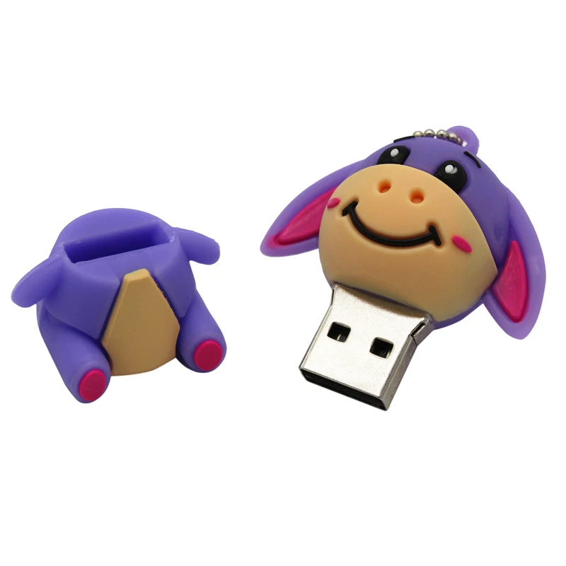 USB флеш накопитель TEXT ME cute Cartoon animal tiger/donkey/pig 4 ГБ 8 16 32 ГБ|flash drive|pendrive 4gbusb flash drive |