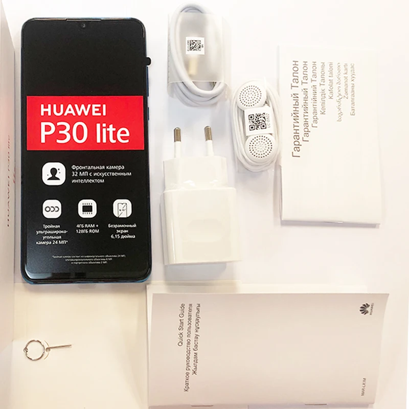 Глобальная версия HUAWEI P30 Lite NOVA 4E 4 Гб 128 Смартфон 6 15 ''Kirin 710 Восьмиядерный