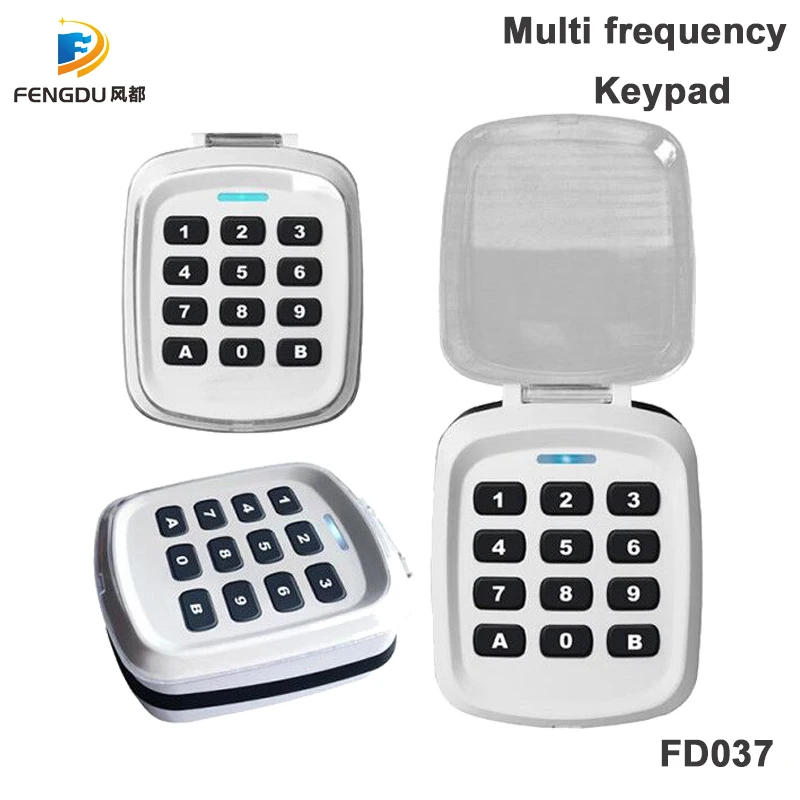 

Waterproof 433Mhz Garage Door Wireless Keypad multi frequency for rolling code remote control duplicator