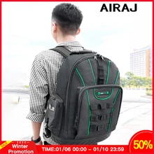 Airaj Multifunctionele Tool Rugzak 1680D Waterdicht En Slijtvaste Tool Opbergtas Voor Elektricien/Houtbewerking Tool tas(China)