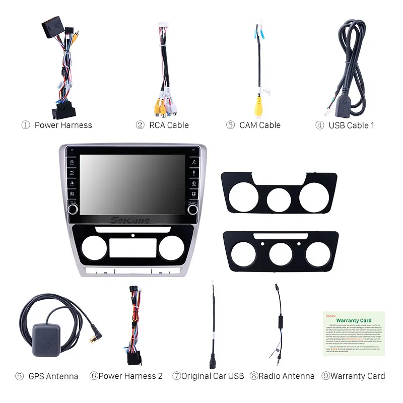 Top Seicane 10.1 inch Android 9.1 RAM 2GB ROM 32GB  For 2007-2011 2012 2013 2014 SKODA Octavia Car GPS Radio Stereo Head Unit Player 2