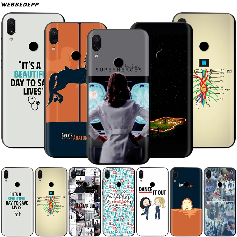 

Webbedepp Grey Anatomy Case for Xiaomi Redmi 4A 4X 5 5A 6 6A 7 7A S2 Note Go K20 Pro Plus Prime