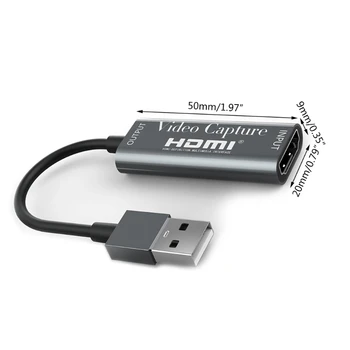 

Video Capture Card USB 2.0 Grabber Record Box f-r PS4 Game DVD Camcorder Youtube