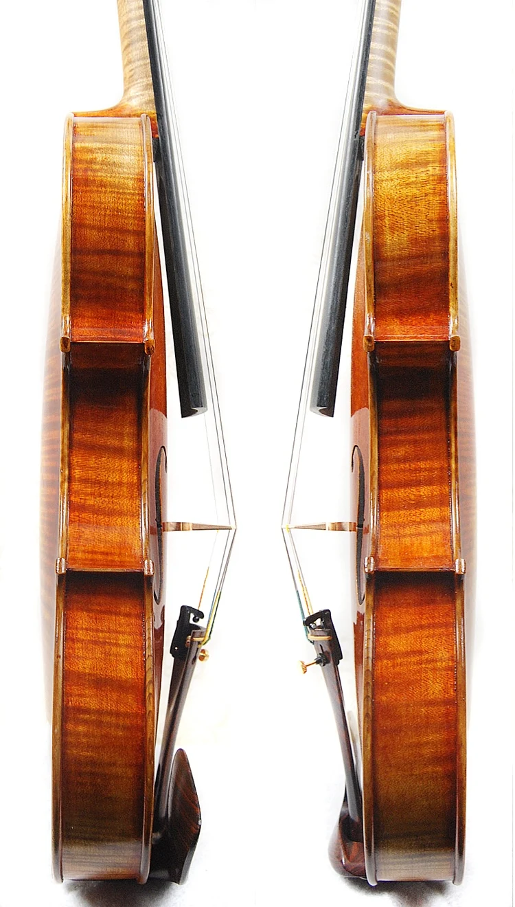 Strong tone！ Italian retro Oil Varnish Handmade Violin 4/4 Stradivarius Professional playing solo violin With case