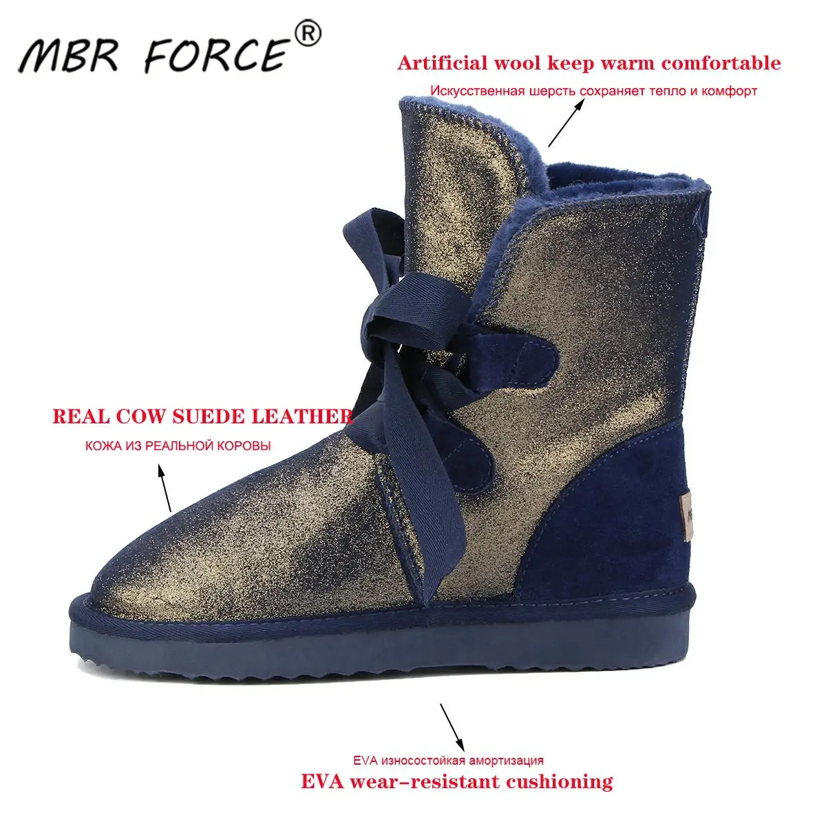 MBR FORCE/классические модные женские зимние ботинки в австралийском стиле Зимние из