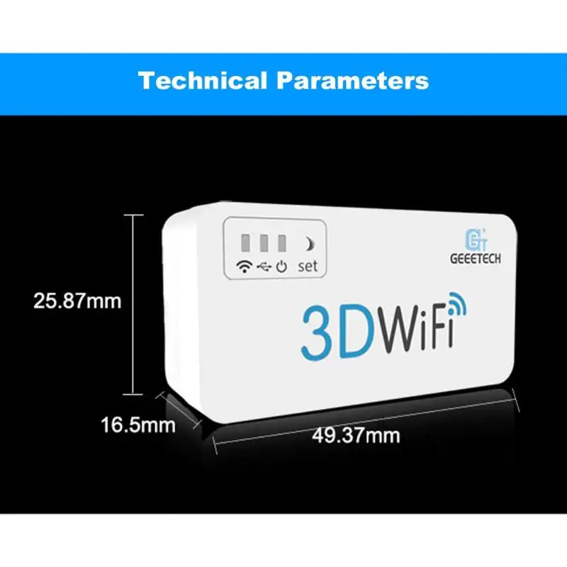 Geeetech 3d принтер запчасти аксессуары 3D WiFi модуль TF карты USB2.0 Поддержка беспроводной Wifi коробка для большинства горячих 3d принтеров s Прямая поставка