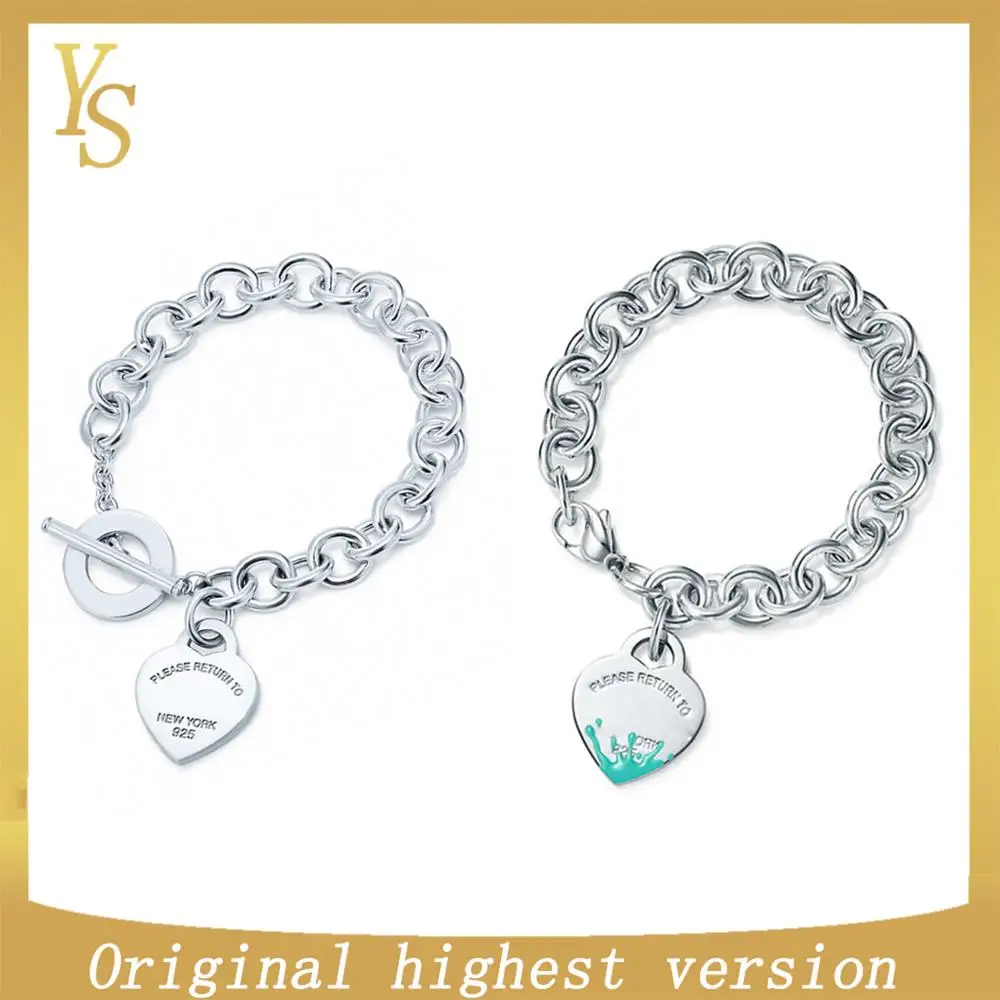 YS charm bracelet из стерлингового серебра пробы, высокая версия,, TIF love, Очаровательная цепочка-браслет в виде веревки, тренд, передний край, индивидуальность f